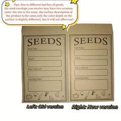 20pcs Self Sealing Seed Packet Envelopes Kraft Seed Saving Envelopes Organizer