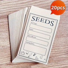 20pcs Self Sealing Seed Packet Envelopes Kraft Seed Saving Envelopes Organizer