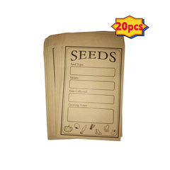 20pcs Self Sealing Seed Packet Envelopes Kraft Seed Saving Envelopes Organizer