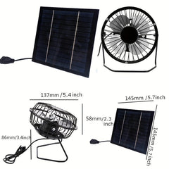 5W USB Solar Exhaust Fan Air Extractor Mini Ventilator