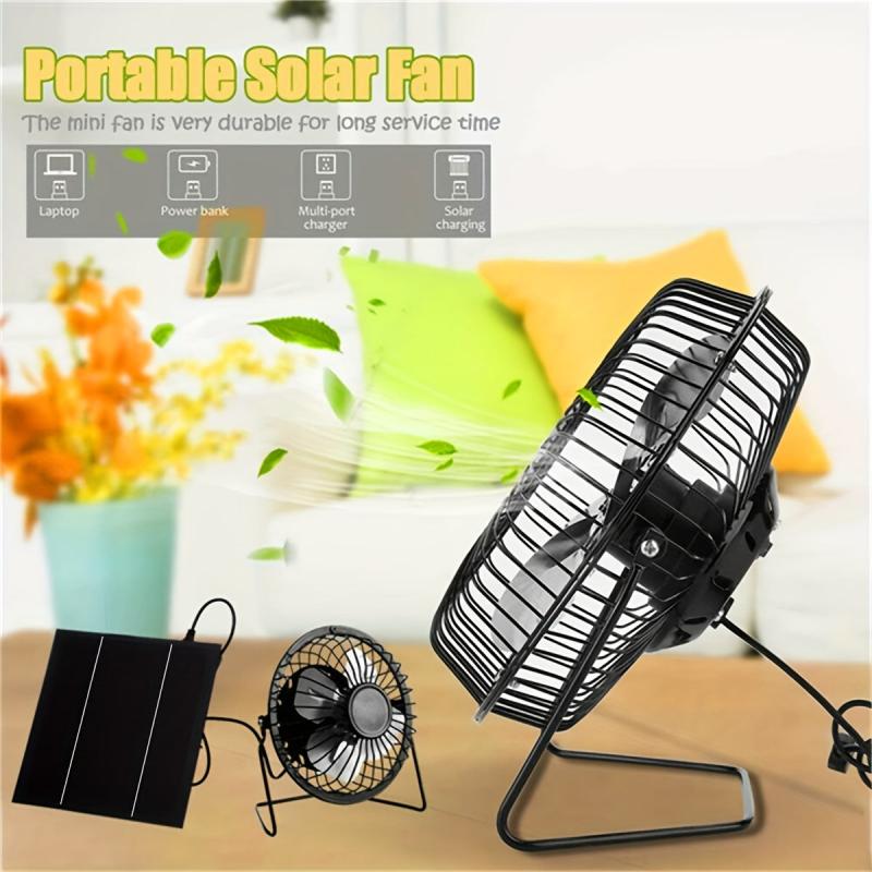 5W USB Solar Exhaust Fan Air Extractor Mini Ventilator