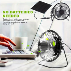 5W USB Solar Exhaust Fan Air Extractor Mini Ventilator