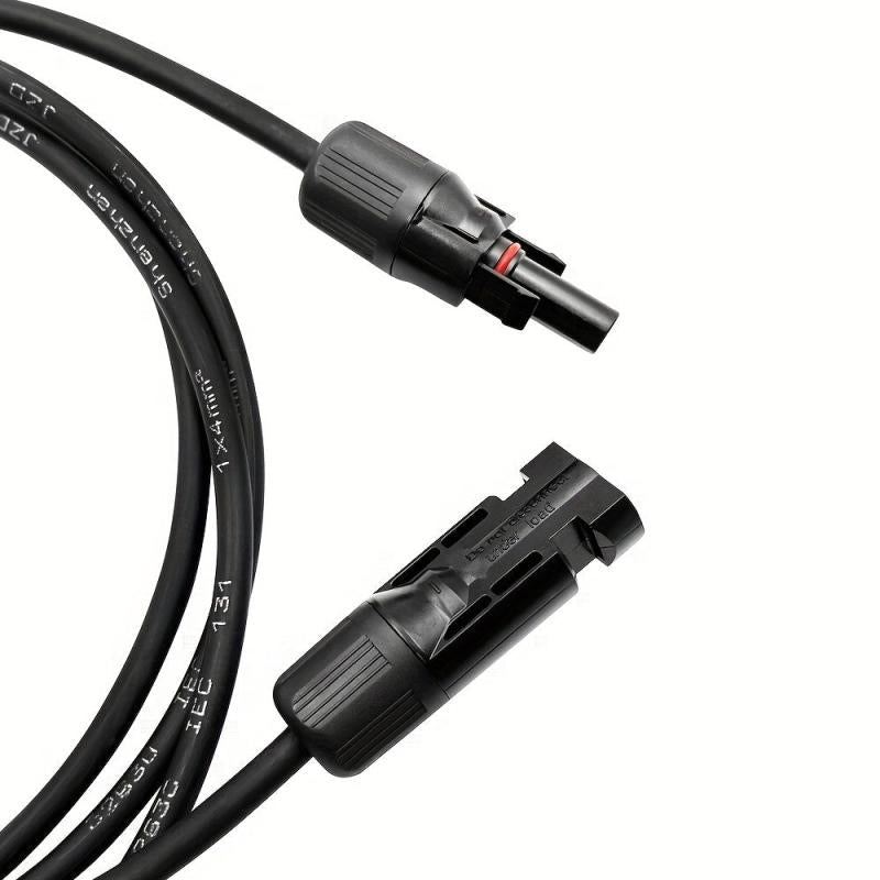 1pc 20FT 10AWG Solar Panel Extension Cables - Male and Female Connectors