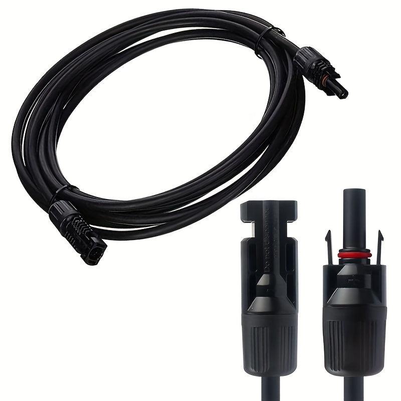 1pc 20FT 10AWG Solar Panel Extension Cables - Male and Female Connectors