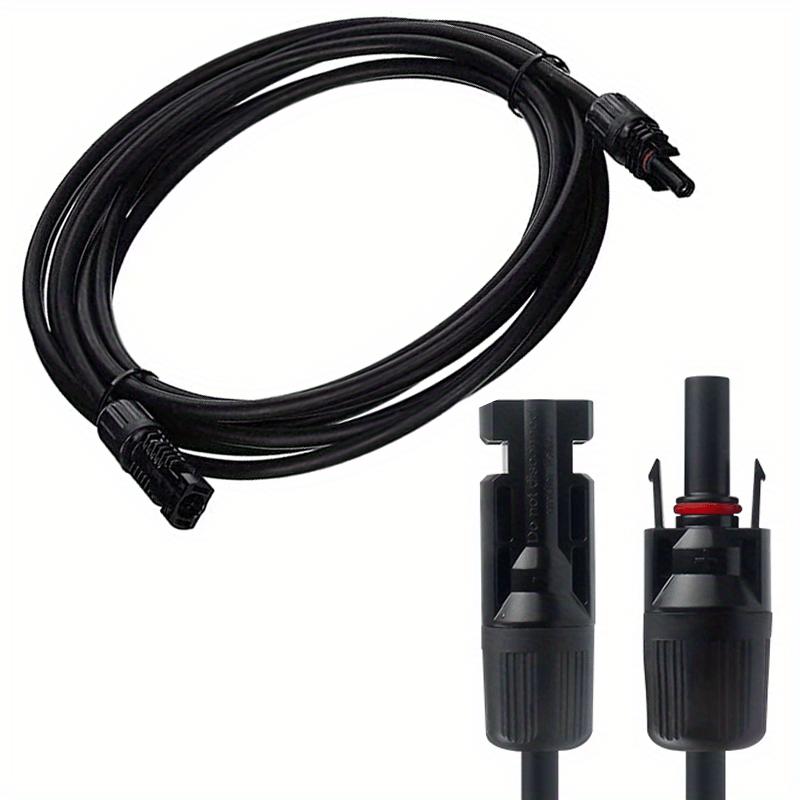 1pc 20FT 10AWG Solar Panel Extension Cables - Male and Female Connectors