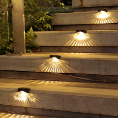 4pcs Solar Deck Lights Outdoor Solar Step Lights Waterproof
