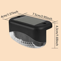 4pcs Solar Deck Lights Outdoor Solar Step Lights Waterproof