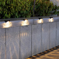 4pcs Solar Deck Lights Outdoor Solar Step Lights Waterproof