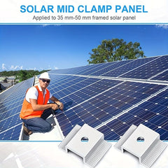 4pcs Solar Panel Mid Clamp Aluminum Mounting Accessories