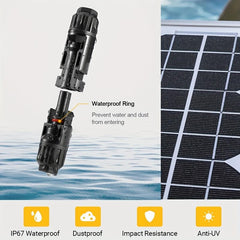 Solar Connectors MC4 Male Female IP67 Waterproof for Panel Cable