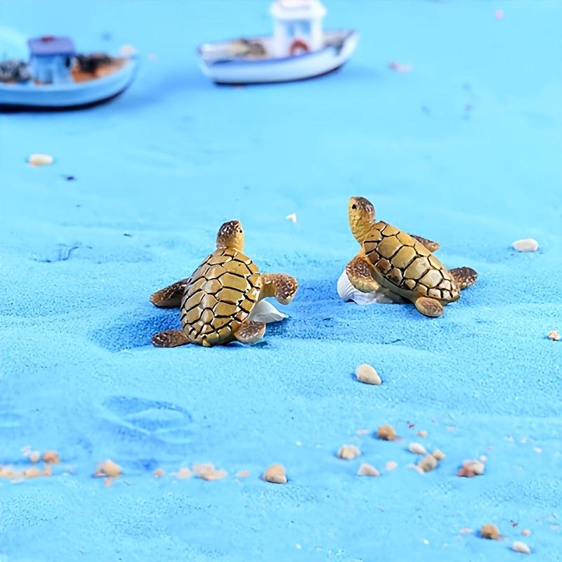 2pcs Artificial Turtle Decor Set