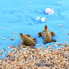 2pcs Artificial Turtle Decor Set