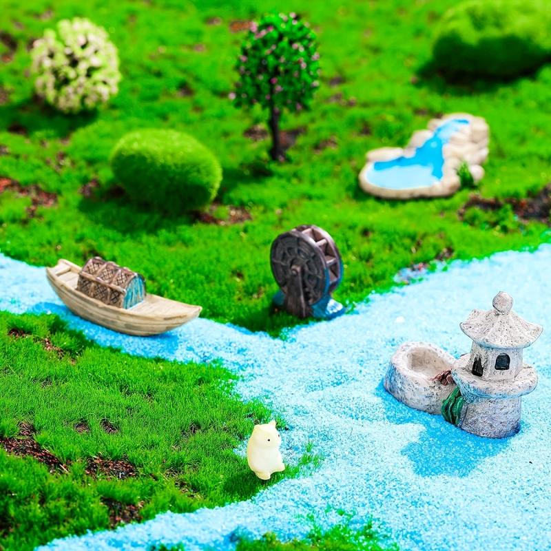 12pcs Garden Resin Figurines Accessories for DIY Fairy Garden Bonsai Art Decor