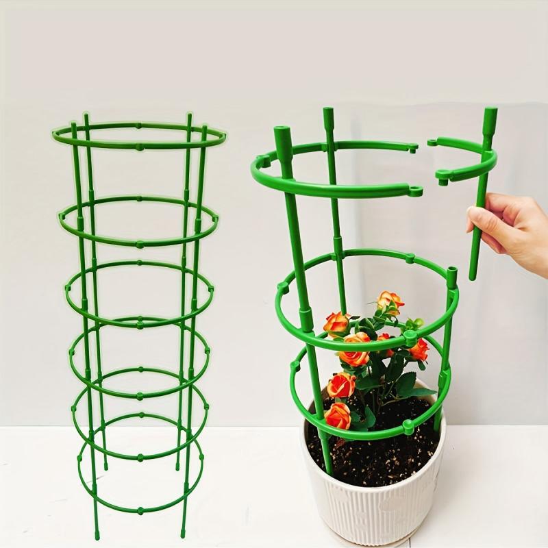 9pcs Garden Pots Stackable Plant Stand Plant Support Ring for Potted Plants