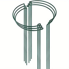 6pcs Metal Plant Support Stakes for Peony Cage - Green Rin