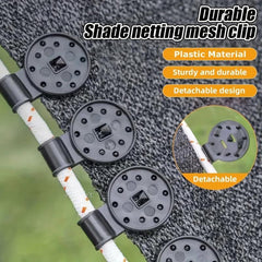 20pcs Sun Shading Net Clip Reusable Greenhouse Film Clamp Outdoor Tent Hook