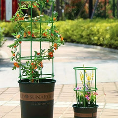 12pcs Plant Support Stakes Half Round Plant Cage Holder Flower Pot Climbing Trel