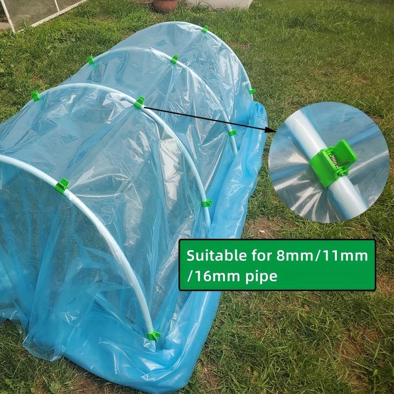 10pcs Greenhouse Clamps Hoops Garden Netting Clips