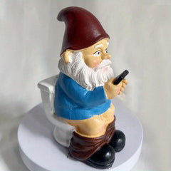 Garden Gnome Resin Statue Naughty Dwarf Outdoor Decor