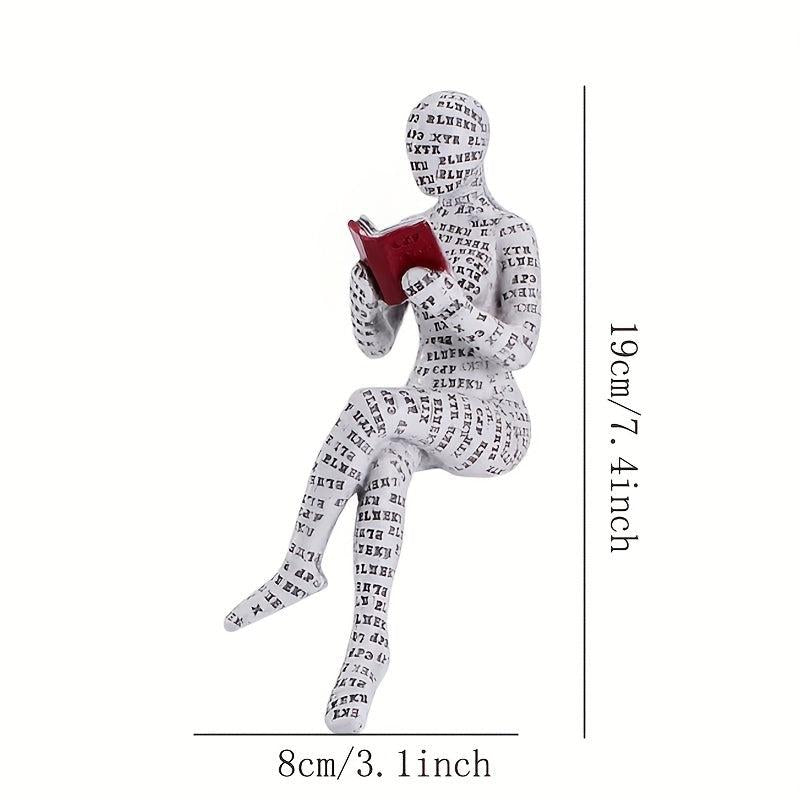Elegant Woman Reading Pulp Mold Resin Figurine