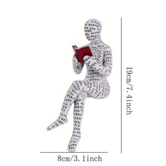 Elegant Woman Reading Pulp Mold Resin Figurine