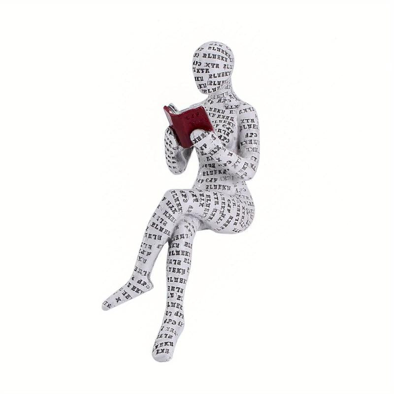 Elegant Woman Reading Pulp Mold Resin Figurine