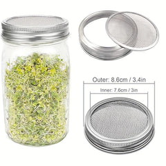 Stainless Steel Mesh Lid Sprouting Kit for Homegrown Sprouts
