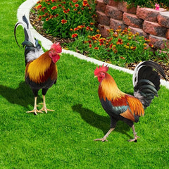3D Courtyard Rooster Acrylic Mirror Garden Decoration