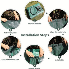 272L Reusable Garden Waste Bags for Leaves Grass Plants