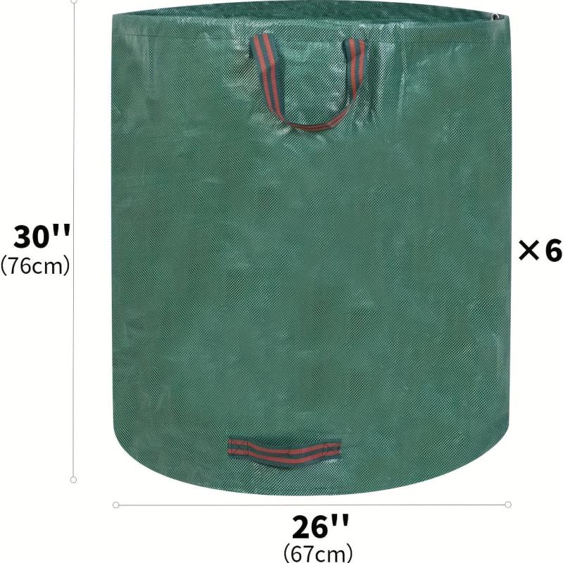 272L Reusable Garden Waste Bags for Leaves Grass Plants