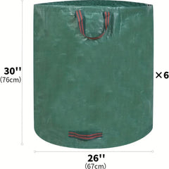272L Reusable Garden Waste Bags for Leaves Grass Plants