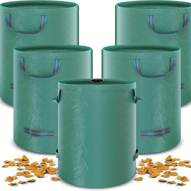 272L Reusable Garden Waste Bags for Leaves Grass Plants