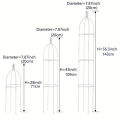 Garden Obelisk Trellis For Climbing Plants Outdoor - Rustproof Plant Support