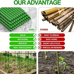 10pcs Coated Steel Plant Stakes 60cm Garden Tool Supplies Plant Holder