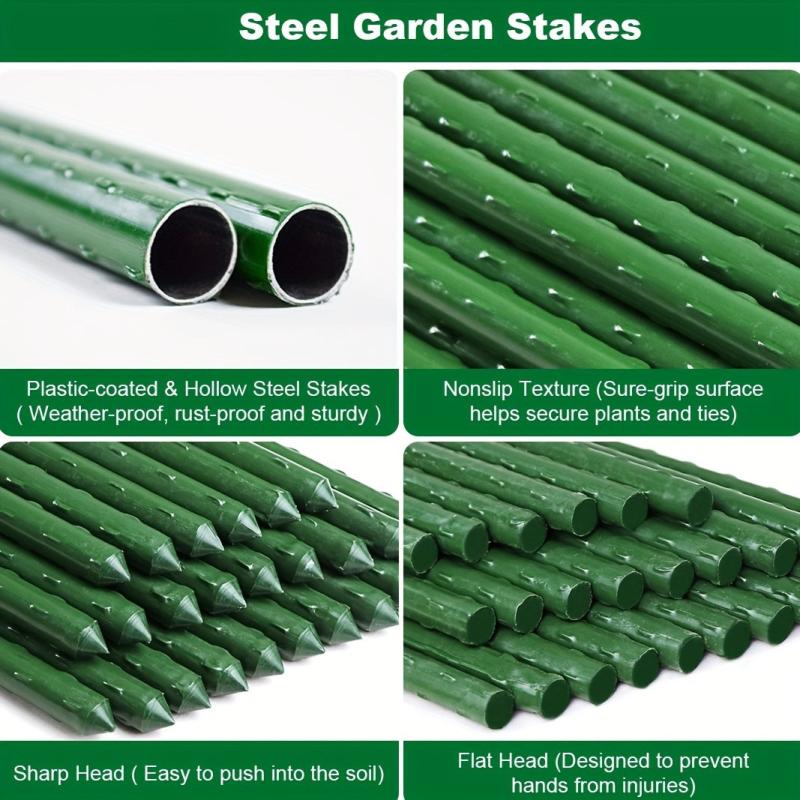 10pcs Coated Steel Plant Stakes 60cm Garden Tool Supplies Plant Holder