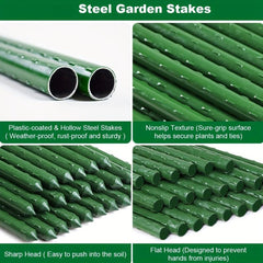 10pcs Coated Steel Plant Stakes 60cm Garden Tool Supplies Plant Holder