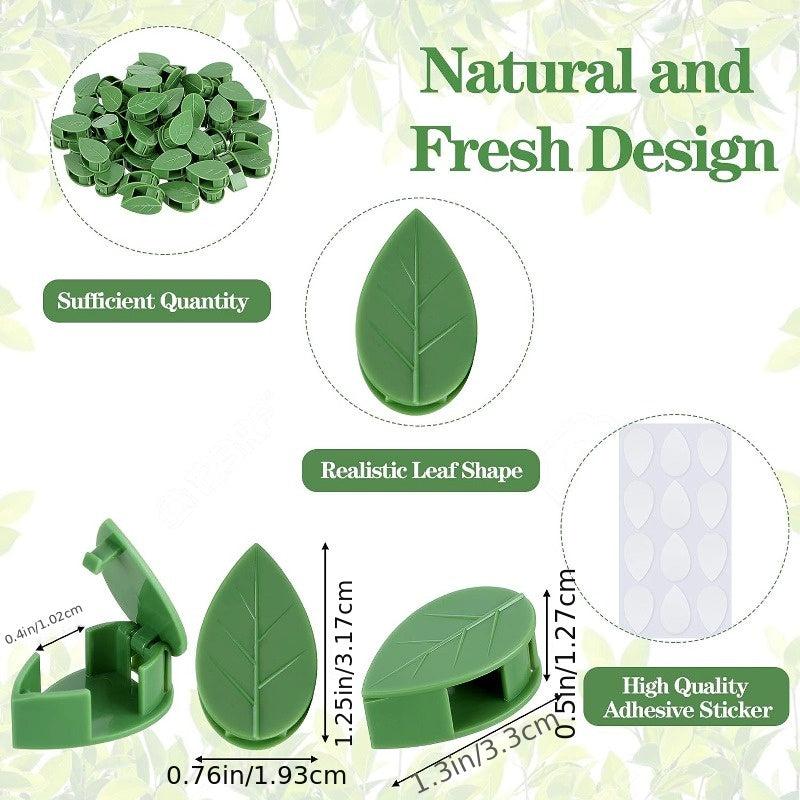 20pcs Plant Climbing Wall Fixture Clips With 20 Adhesive Sticker