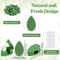 20pcs Plant Climbing Wall Fixture Clips With 20 Adhesive Sticker