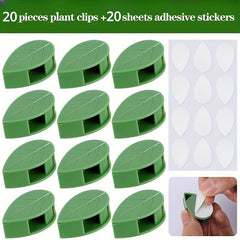 20pcs Plant Climbing Wall Fixture Clips With 20 Adhesive Sticker