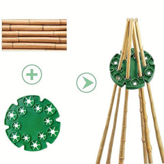 Bamboo Disc Flower Pillar Climbing Frame Fruit Support Plant