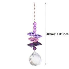Crystal Wind Chime Light Catching Pendant Home Hanging Decorative Ornament