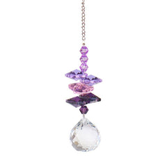 Crystal Wind Chime Light Catching Pendant Home Hanging Decorative Ornament