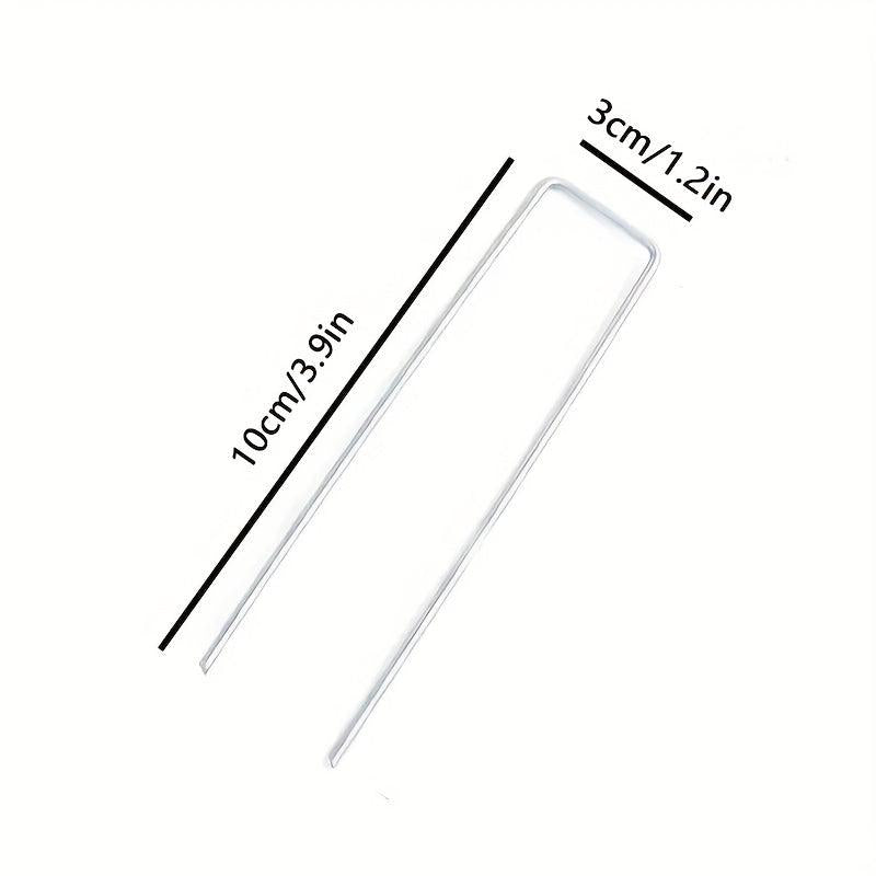 20pcs U shaped Floor Staples Heavy Duty Garden Stakes Ground Landscape Pins