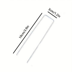 20pcs U shaped Floor Staples Heavy Duty Garden Stakes Ground Landscape Pins