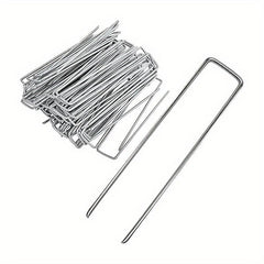 20pcs U shaped Floor Staples Heavy Duty Garden Stakes Ground Landscape Pins