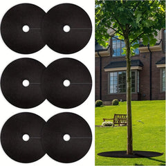 6 Pack Tree Protection Pads Non-Woven Fabric - Weed & Root Barrier