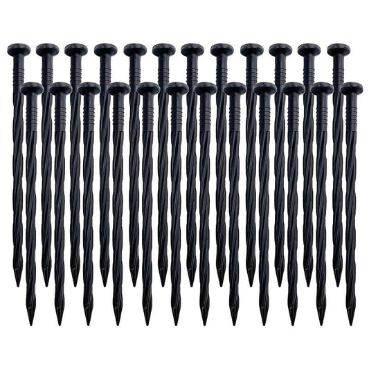 20pcs Landscape Edging Garden Border Lawn Stakes Spiral Pegs Spike 14