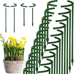 10pcs Plastic Plant Support Stake Half Round Flower Pot Climbing Trellis
