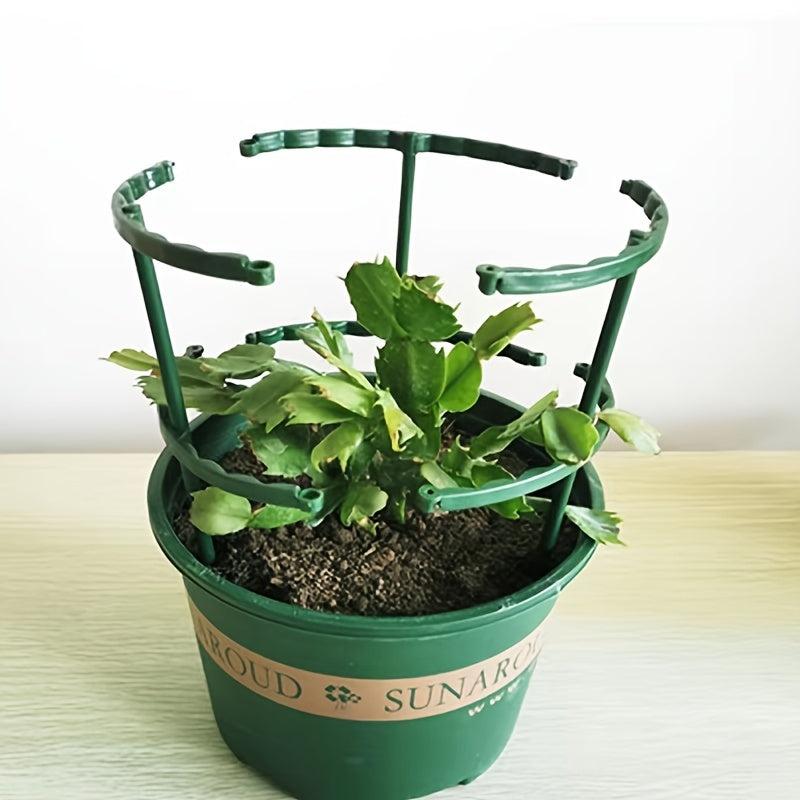 10pcs Plastic Plant Support Stake Half Round Flower Pot Climbing Trellis