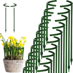 10pcs Plastic Plant Support Stake Half Round Flower Pot Climbing Trellis